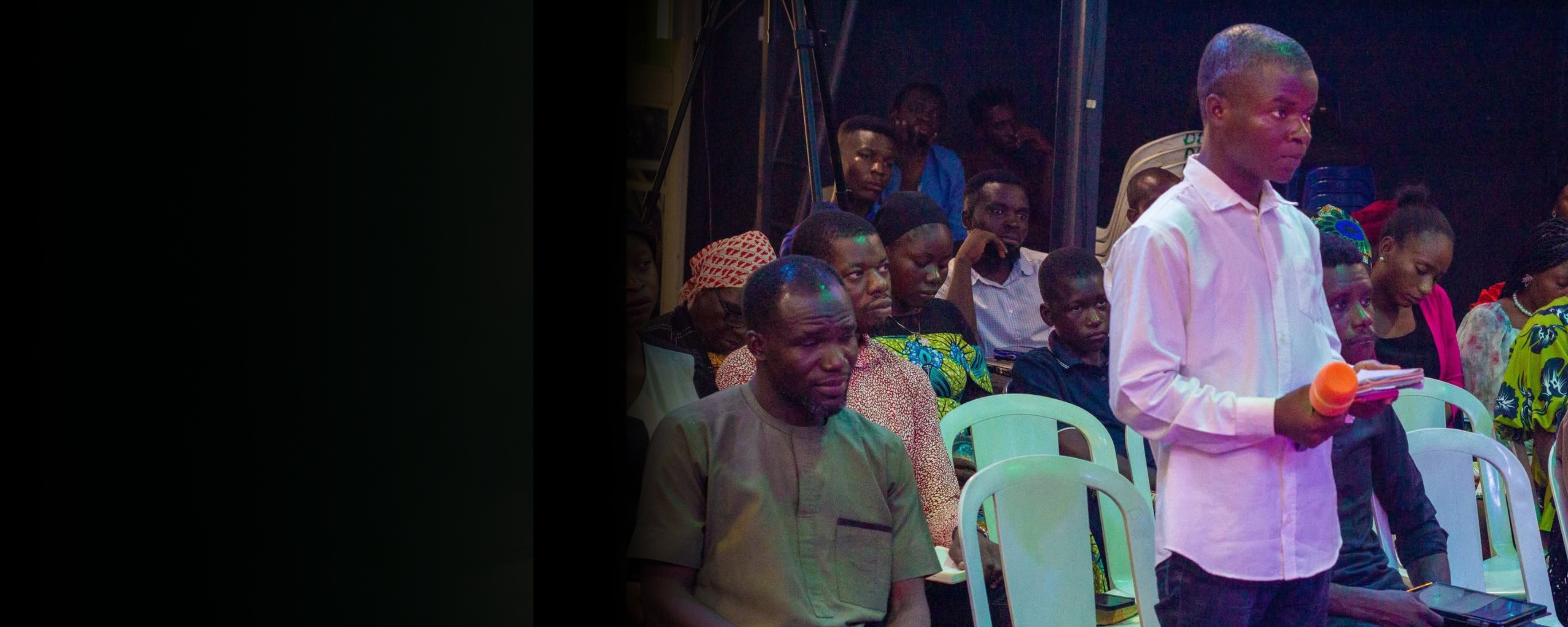 Believers studying the Bible together
